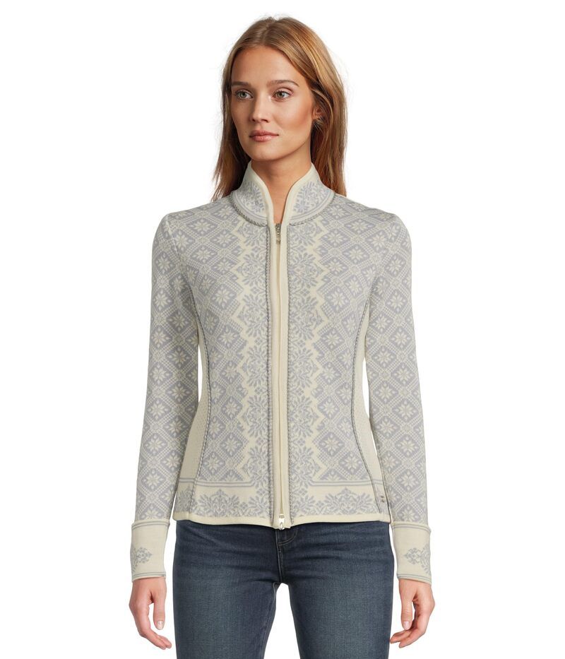 ダールオブノルウェイ レディース アウター ニット・セーター ミニ ジャケット Dale of Norway Christiania Feminine Jacket OffWhite Metal オフホワイト