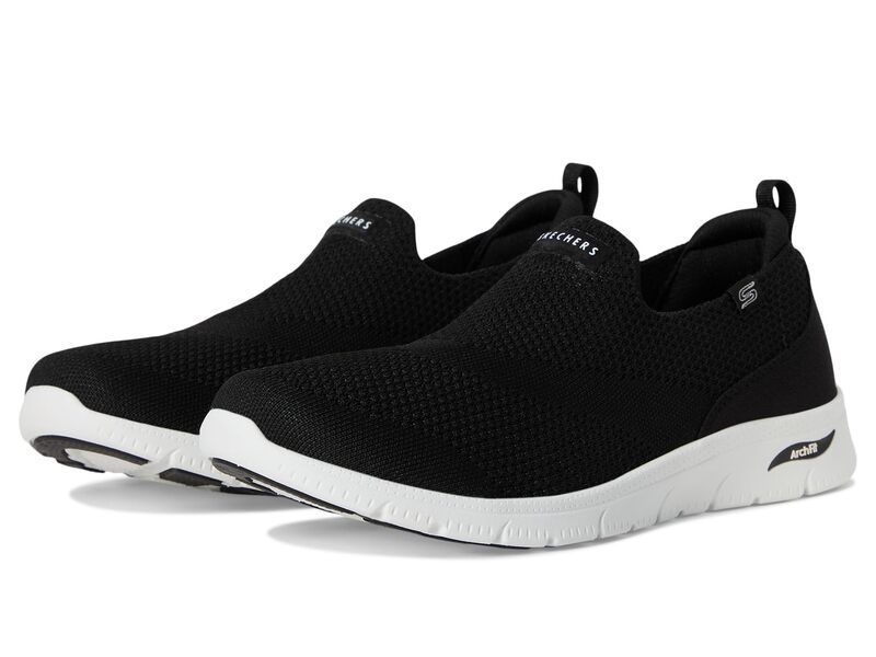 スケッチャーズ レディース シューズ スリッポン・ローファー SKECHERS Arch Fit Refine 20 Cascade BlackWhite ホワイト