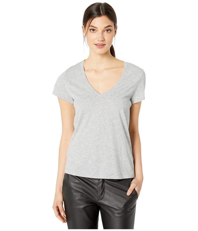 スプレンディット レディース トップス シャツ Vネック Tシャツ ジャージー Splendid Kate Short Sleeve Modal Jersey VNeck Tee Heather Grey グレー