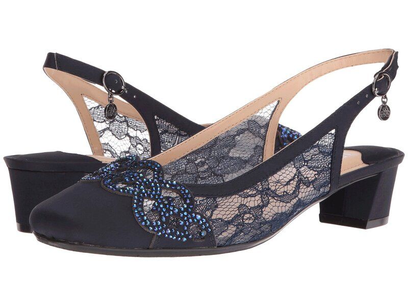 ジェイレニー レディース シューズ ヒール J Renee Faleece Navy ネイビー