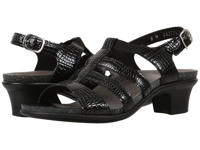 サス レディース シューズ ヒール サンダル SAS Allegro Heeled Comfort Sandal Black Croc ブラック