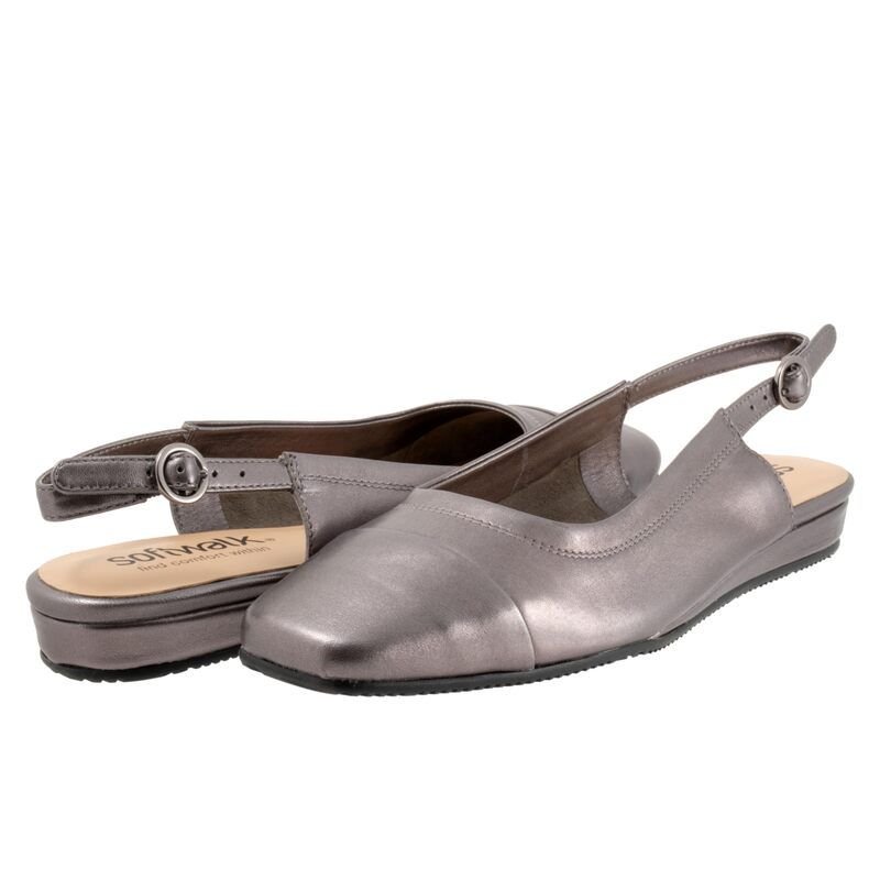 ソフトウォーク レディース シューズ ヒール SoftWalk Vittoria Pewter Metal ピューター