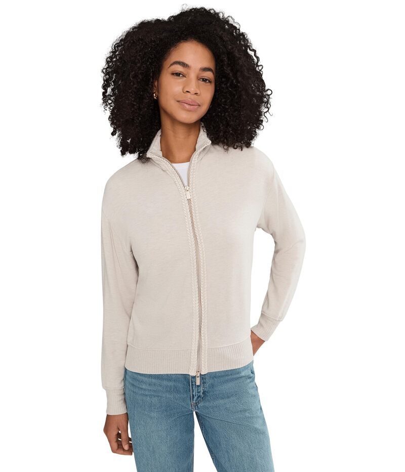 スプレンディット レディース アウター パーカー・スウェット Splendid Supersoftrim ZipUpale Oak Heather ヘザー