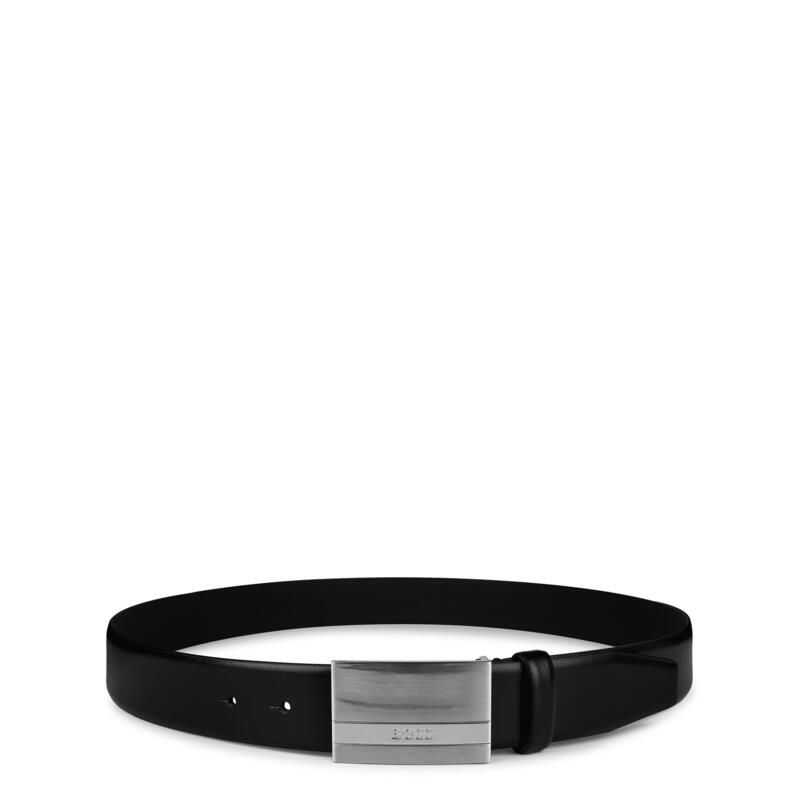 ボス メンズ アクセサリー ベルト Boss Mens Baxton Brushed Metal Plaque Belt Black ブラック