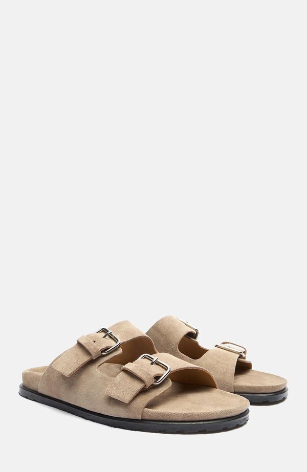 スカロッソ メンズ シューズ サンダル SCAROSSO Enea Sandals Beige Suede ベージュ