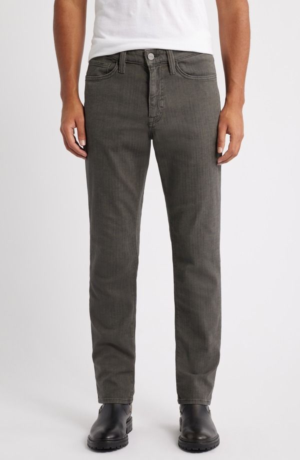 ３４ヘリテージ メンズ ボトムス カジュアルパンツ ストレート 34 Heritage Charisma Herringbone Relaxed Straight Leg Pants Dark Olive Herringbone オリーブ