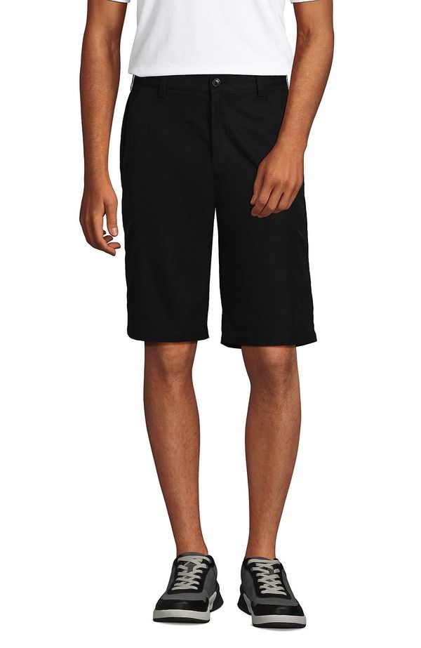 ランズエンド メンズ ボトムス ハーフパンツ・ショーツ ショートパンツ Lands End School Uniform Active Chino Shorts Black ブラック