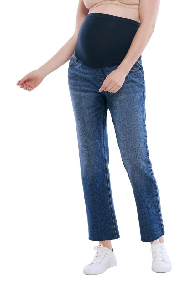 マザーフッドマタニティー レディース ボトムス デニムパンツ ストレート ジーンズ MOTHERHOOD MATERNITY Secret Fit Over the Belly Slim Straight Leg Jeans Medium Wash