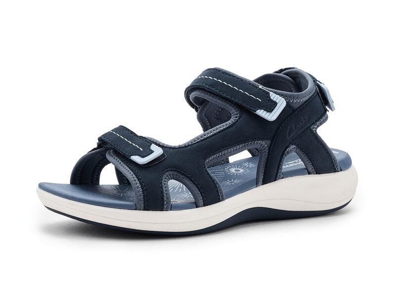 クラークス レディース シューズ サンダル Clarks Mira Free Navy Nubuck ネイビー