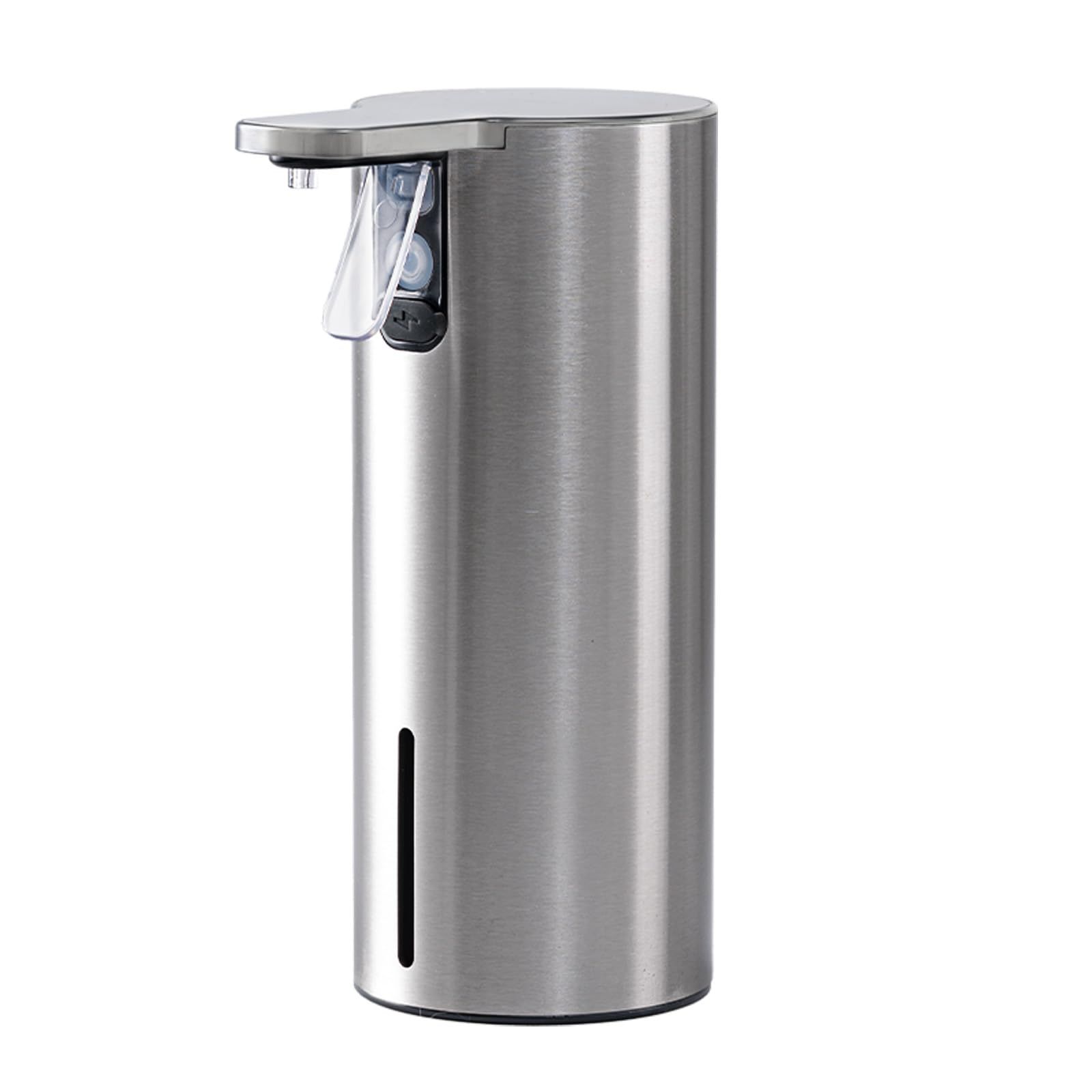Umimile ソープディスペンサー 液体 ステンレス 充電式 IPX7防水 食器用洗剤/ボディソープ/シャンプー SUS304製 自動洗浄＆定量モード 壁掛対応 350ml大容量 詰まり防止設計 充電2時間で半年持続 (シルバー)t 287f9dca