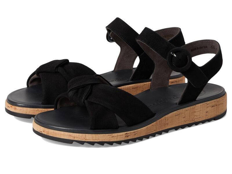 ポール・グリーン レディース シューズ サンダル Paul Green Trento Sandals Black Suede ブラック