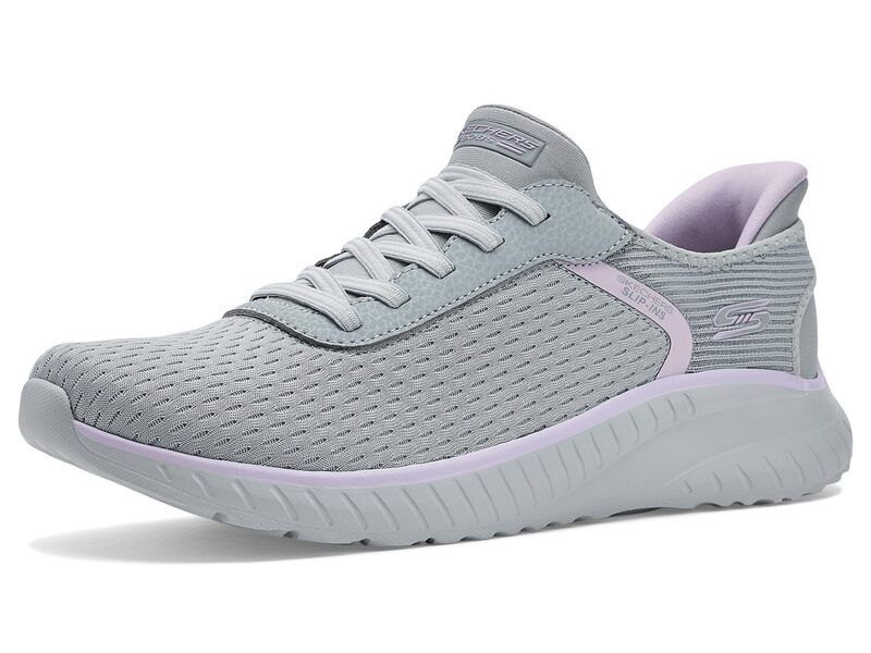 スケッチャーズ レディース シューズ スニーカー BOBS from SKECHERSquad Chaos Stroke of Luck Grey Lavender グレー