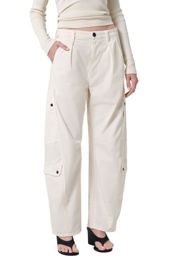 シチズンズ オブ ヒューマニティ レディース ボトムス カジュアルパンツ Citizens of Humanity Flight Barreleg Pants Plaster Cream クリーム