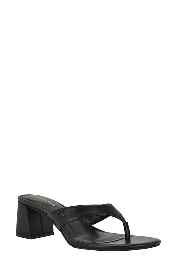 カルバンクライン レディース シューズ ヒール サンダル Calvin Klein Locinda Block Heel Sandal Black ブラック