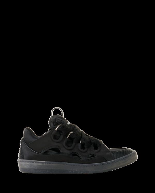 ランバン レディース シューズ スニーカー サテン Lanvin Curb Sneakers In Satin Black ブラック