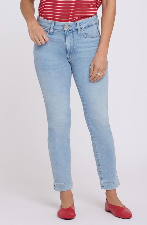 エヌワイディージェイ レディース ボトムス デニムパンツ ストレート アンクル ジーンズ NYDJ Sheri Ankle Slim Straight Leg Jeans Keys View