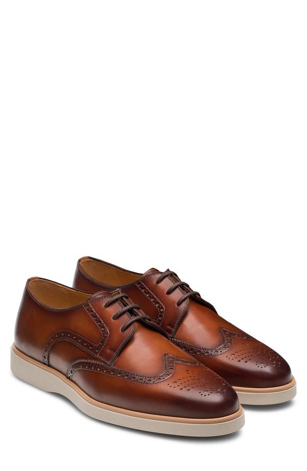 マグナーニ メンズ シューズ ウィングチップ ダービー Magnanni Leonel II Wingtip Derby Cognac