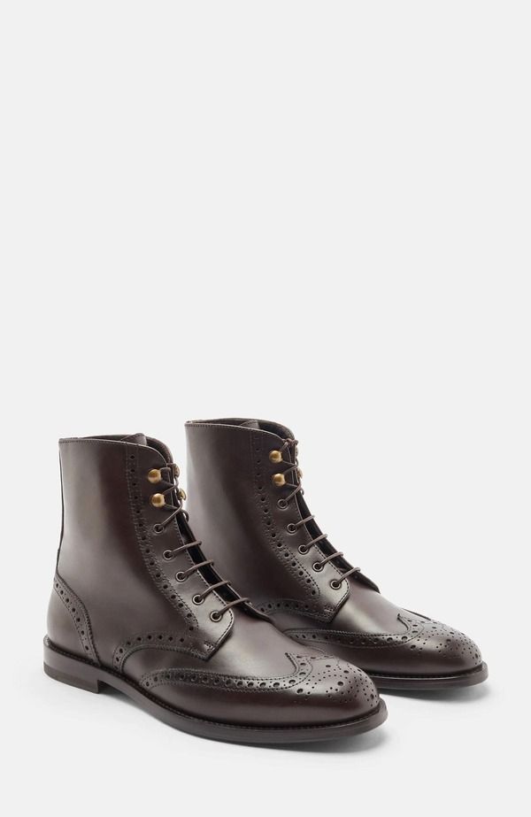 スカロッソ レディース シューズ ブーツ・レインブーツ SCAROSSO Stefania Boots Dark Brown Calf ブラウン
