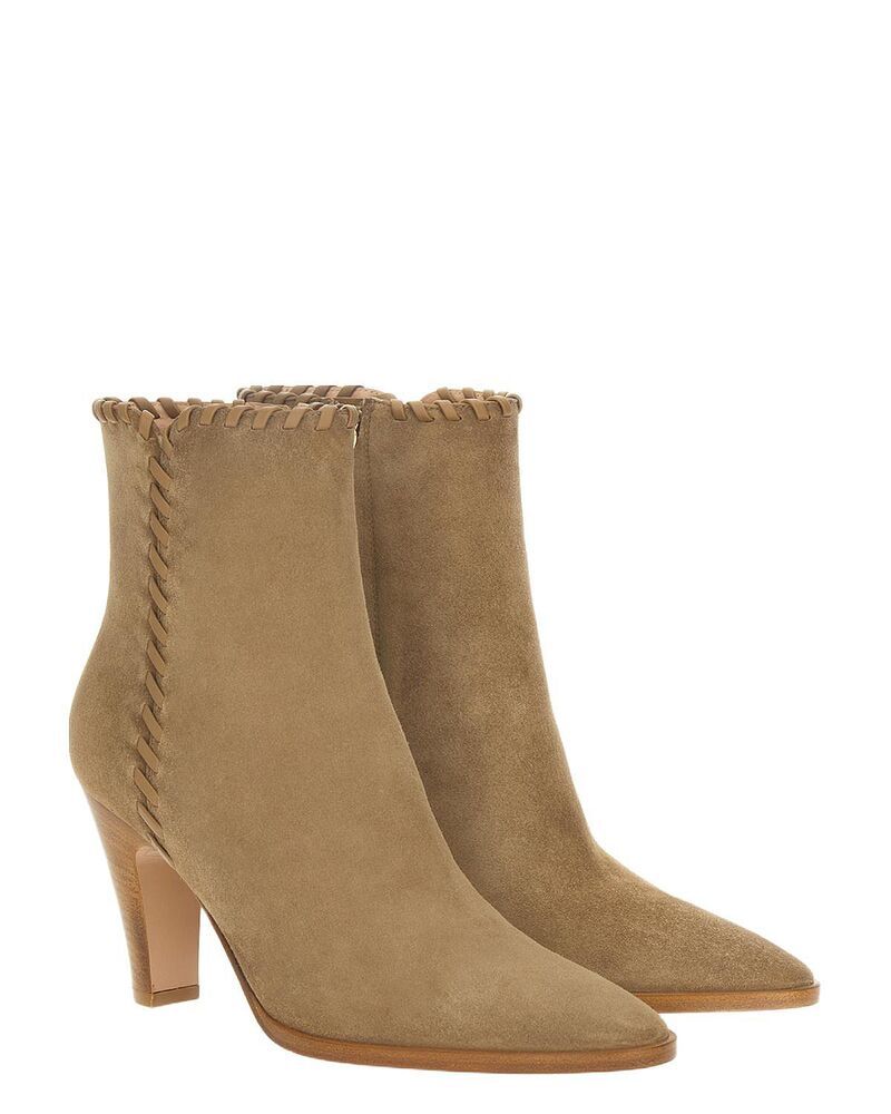 ジャンヴィト ロッシ レディース シューズ ブーツ・レインブーツ Gianvito Rossi Womens Zaira Booties Brown suede leather ブラウン