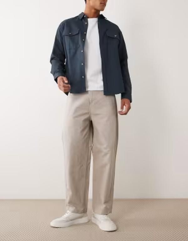 ジャック アンド ジョーンズ メンズ ボトムス カジュアルパンツ Jack Jones barreleg chino pants in light Mourning dove グレー
