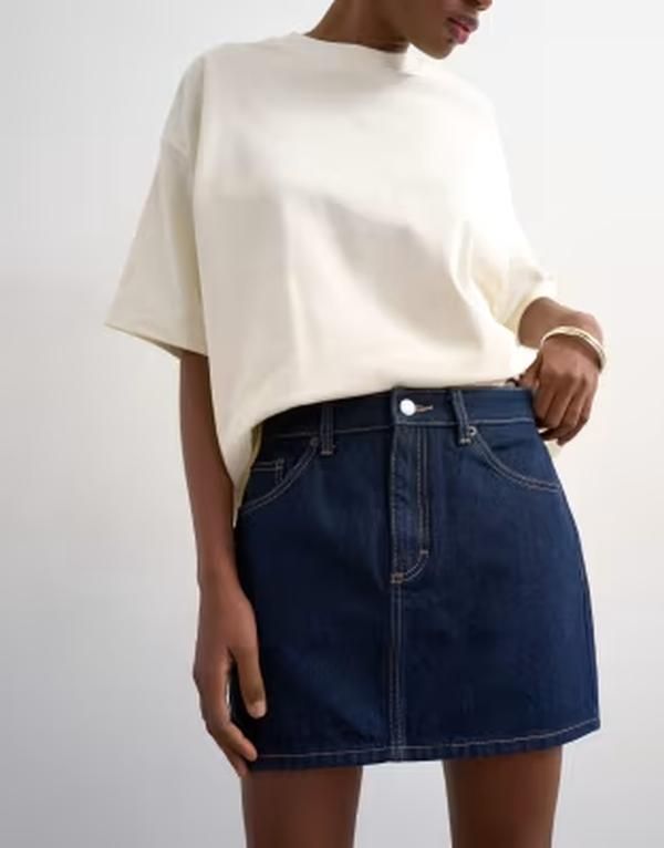 トップショップ レディース ボトムスカート ミニ デニム Topshop denimini pelmet skirt indigo rinse INDIGO インディゴ