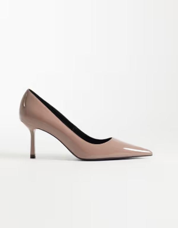 マンゴ レディース シューズ パンプス ヒール Mango heeled pumps in pale Pastel pink ピンク