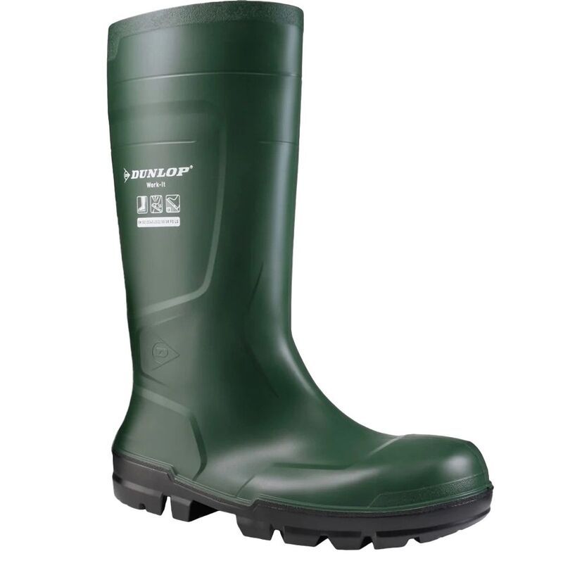 ダンロップ レディース シューズ ブーツ・レインブーツ Dunlop Unisex Adult WorkIt Safety Wellington Boots Green グリーン