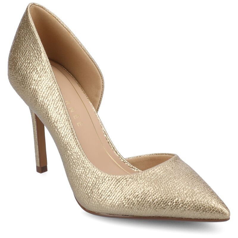 ジャーニー レディース シューズ パンプス ヒール Journee Blanca Womens Pointed Toe Stiletto Heel Pumps Patent Gold ゴールド