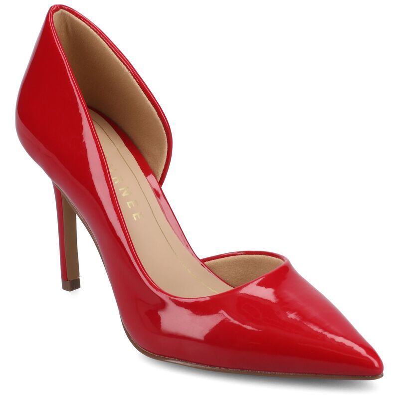 ジャーニー レディース シューズ パンプス ヒール Journee Blanca Womens Pointed Toe Stiletto Heel Pumps Patent Red レッド
