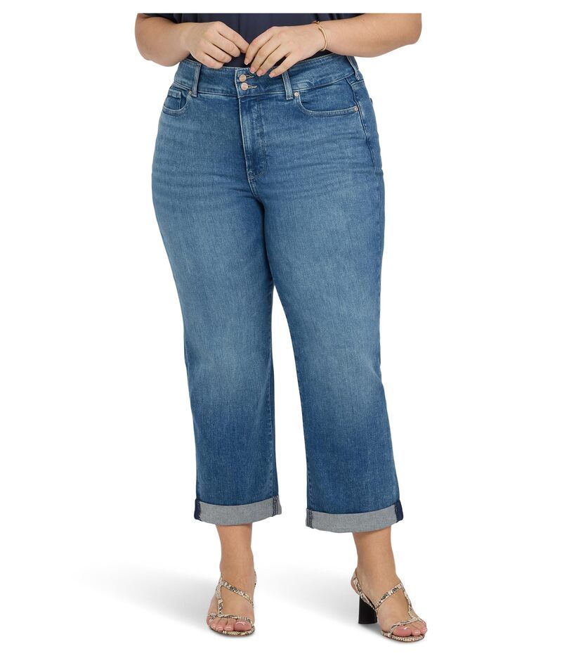 エヌワイディージェイ レディース ボトムス デニムパンツ ジーンズ NYDJ Bailey Relaxed Straight Crop Cuff Jeans Breezy Palms