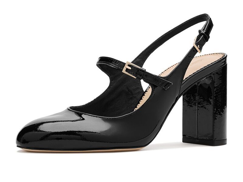 サンク ア セプト レディース シューズ ヒール Cinq a Sept Lola Patent Slingback Heels Black ブラック