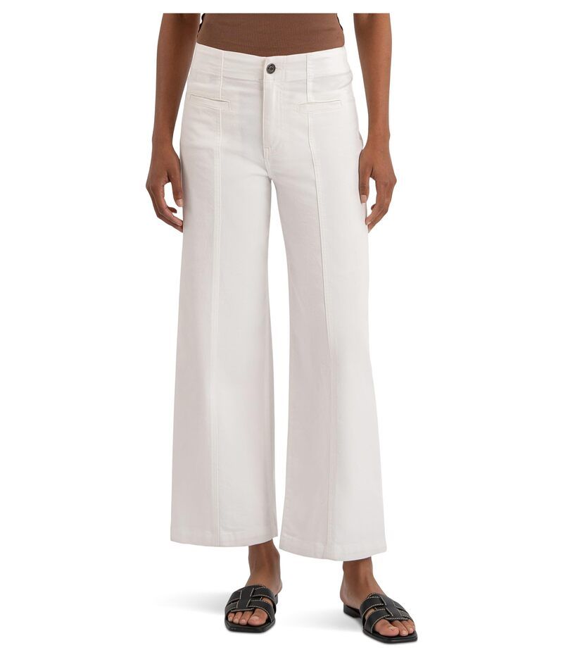 カットフロムザクロス レディース ボトムス カジュアルパンツ ワイドレッグ KUT from the Kloth Meg HighRise Wide Leg with Welt Pockets White ホワイト