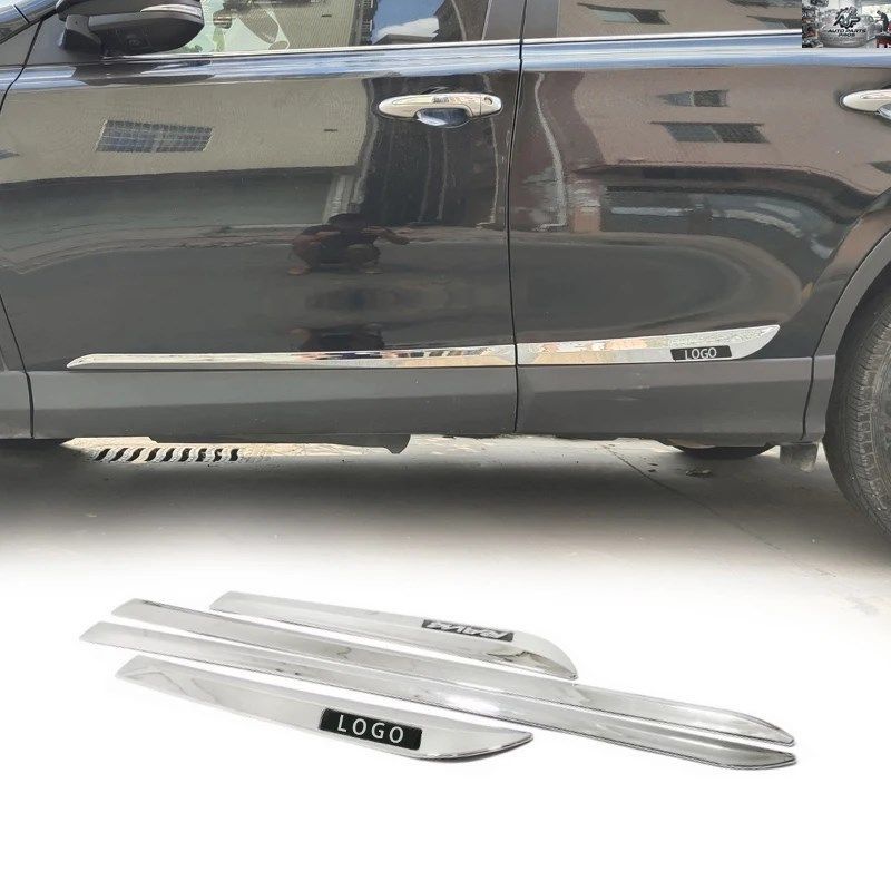ABS製サイドドアトリムモールディングカバー トヨタ RAV4 2013 - 2016 2018 カスタムパーツ