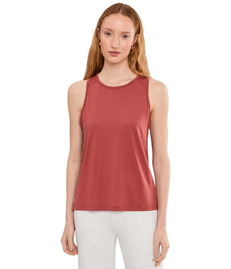 スマートウール レディース トップス シャツ ハイネック Smartwool Active Ultralite High Neck Tank Burnt Sienna