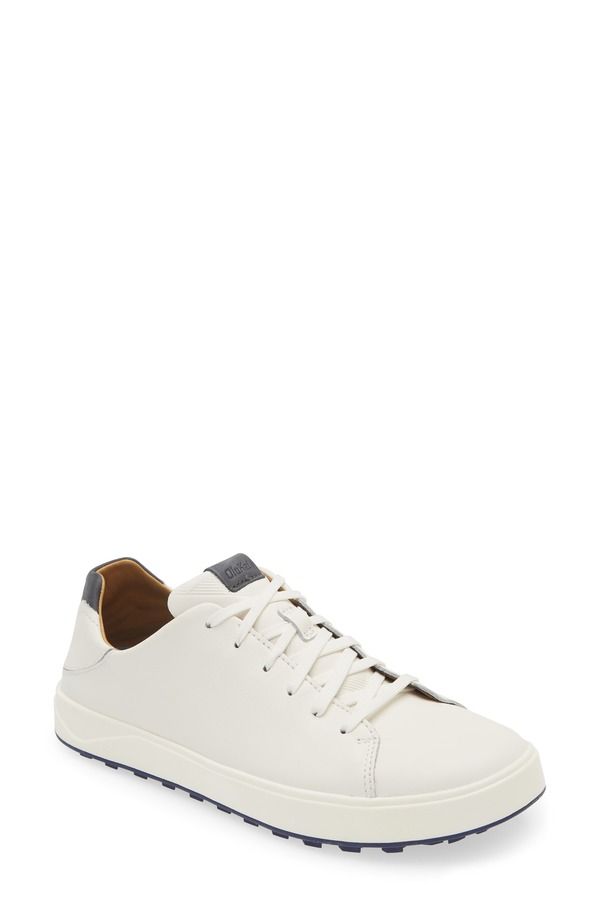 オルカイ メンズ シューズ スニーカー レザー OluKai WaiAlae Waterproof Leather Golf Shoe White White ホワイト