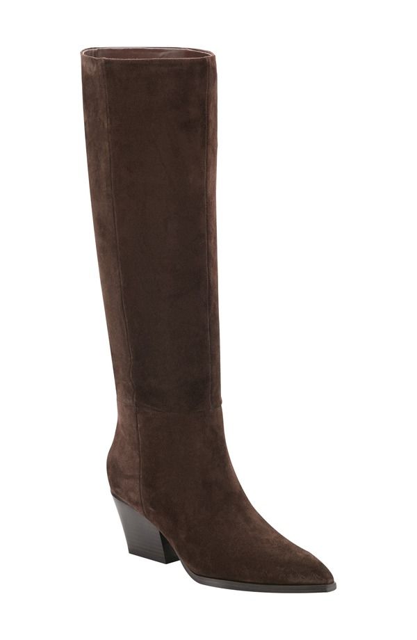 マーク・フィッシャー レディース シューズ ブーツ・レインブーツ トール ヒール Marc Fisher LTD Tarrie Tall Block Heel Boot Dark Brown ブラウン
