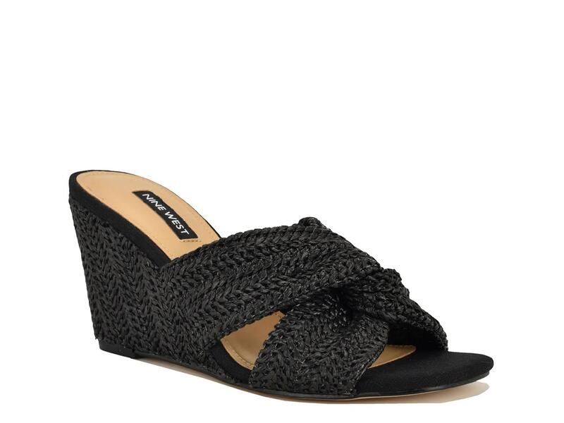 ナインウェスト レディース シューズ サンダル Nine WestNejia Wedge Sandal Black ブラック