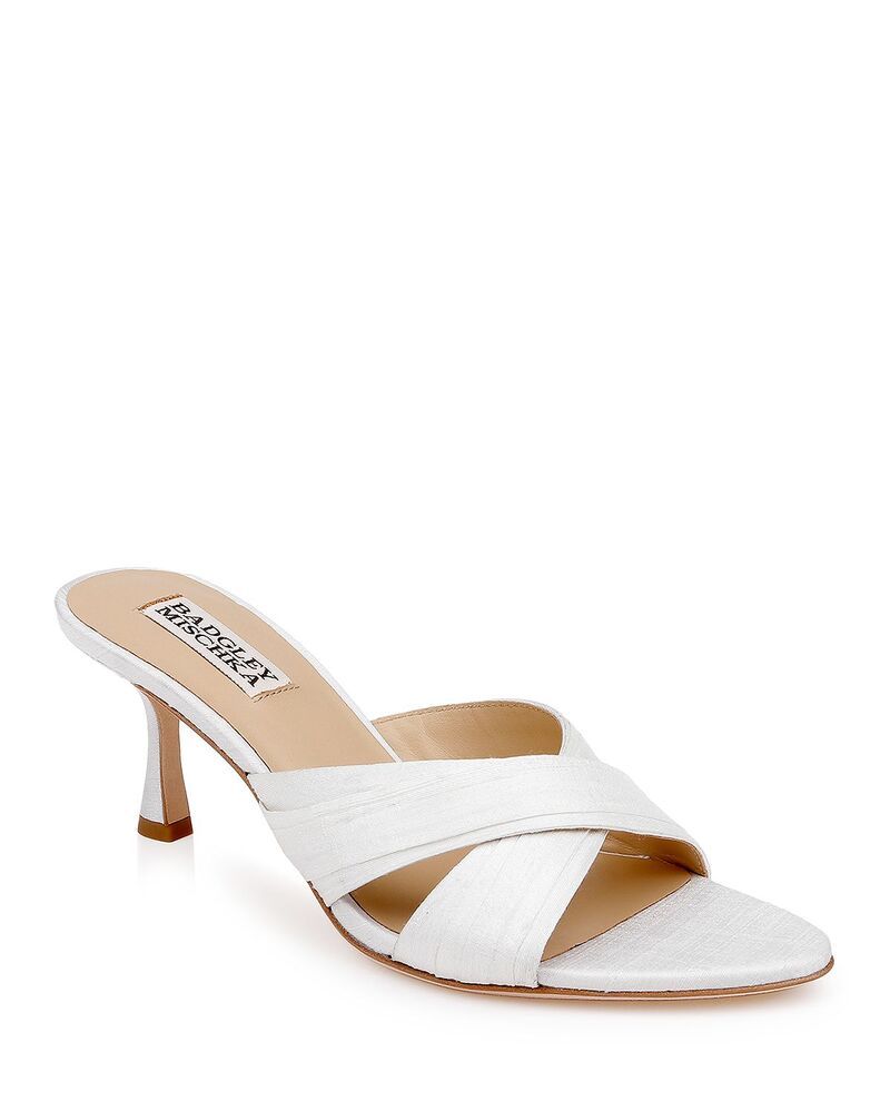 バッジェリーミシュカ レディース シューズ サンダル Badgley Mischka Womens Xania Sandals Ivory Silk アイボリー