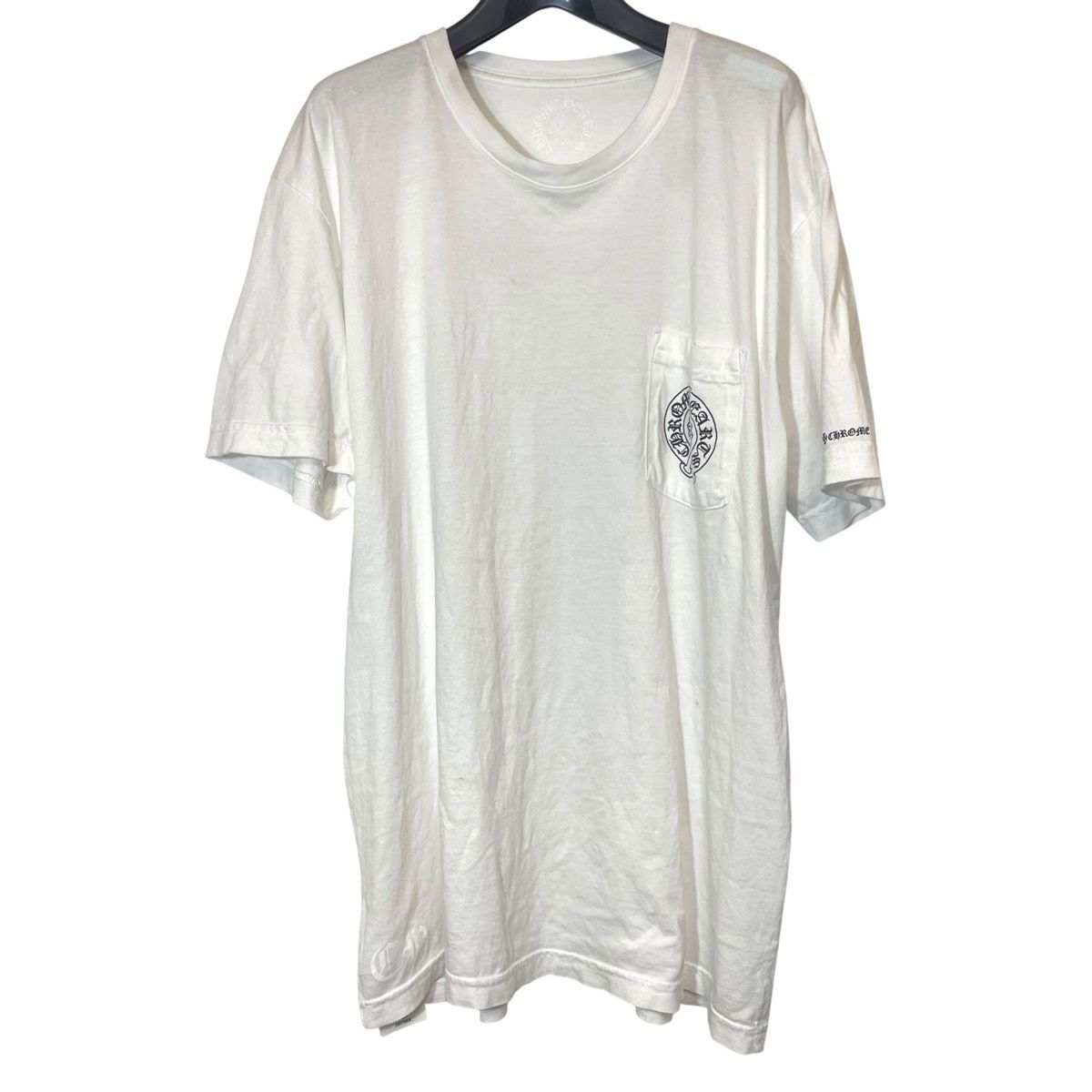 【中古】CHROME HEARTS クロムハーツ バックホースシュープリント 半袖Tシャツ サイズ:XL ホワイト Tシャツ・カットソー 26015606 RD