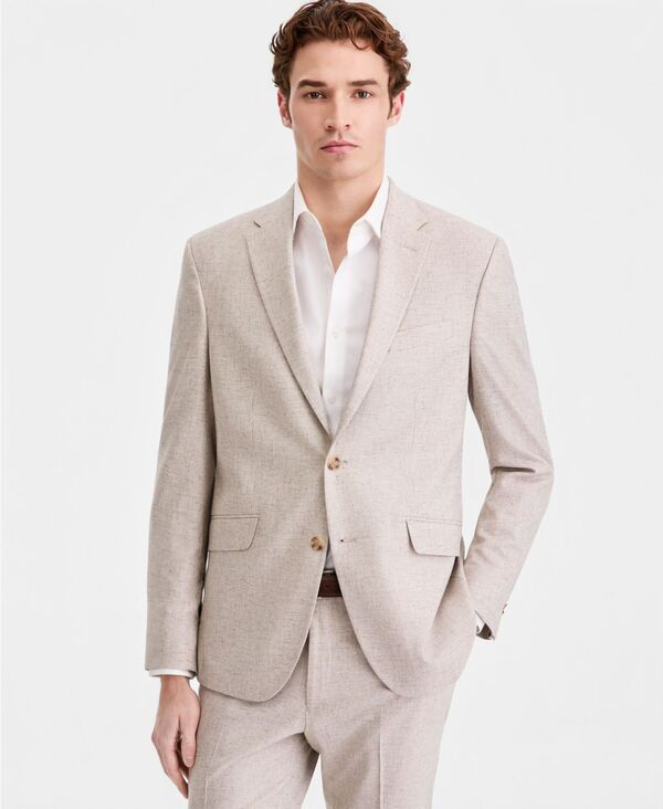ケネスコール メンズ アウター ジャケット・ブルゾン Kenneth Cole Reaction Mens Check SlimFitechniCole Suit Separates Jacket Sand サンド