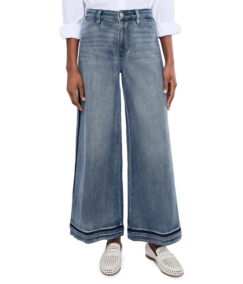 リヴァプール ロサンゼルス レディース ボトムス デニムパンツ ワイドレッグ プチ Liverpoolos Angeles Petite Midrise Super Stride Wide Leg Jean With Shadow Cuff 28 Inseam