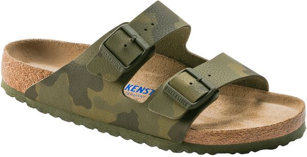 ビルケンシュトック レディース シューズ サンダル Birkenstock Womens Arizona Soft Footbed Sandals Camo Green グリーン
