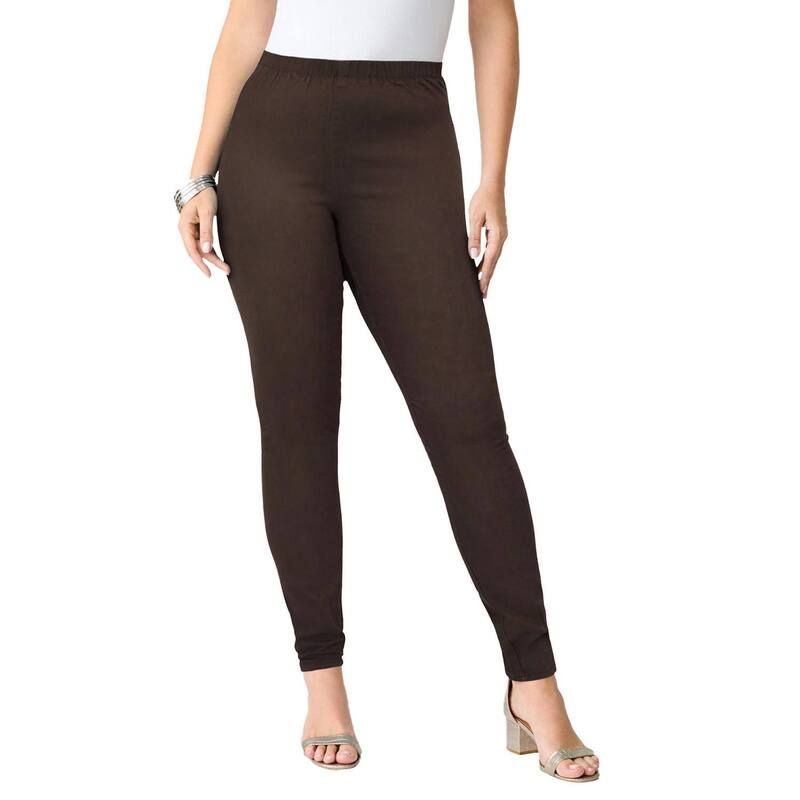 ロアマンズ レディース ボトムス デニムパンツ プラスサイズ トール Roamans Womens Plusize Tall Plusize Comfort Stretch Slim Leg Jean Chocolate チョコレート