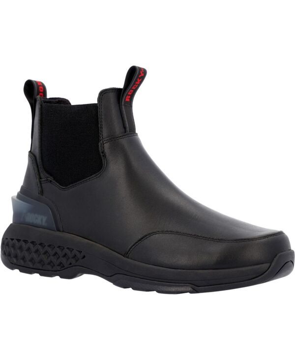 ロッキー メンズ シューズ スリッポン・ローファー ブーツ ROCKY Mens Code Red Station SlipOn Boot Black ブラック