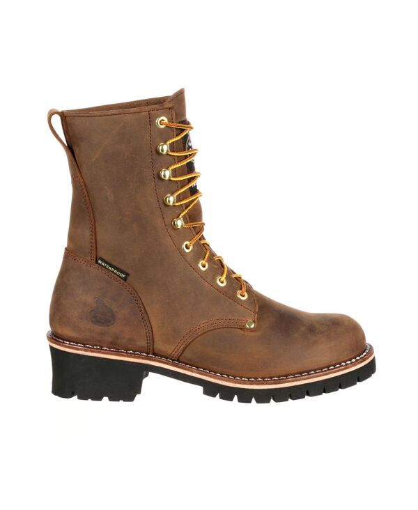 ジョージブーツ メンズ シューズ ブーツ・レインブーツ Tシャツ GEORGIA BOOT Mensteel Toe Waterproof 400G Insulated Logger Work Boot Brown ブラウン