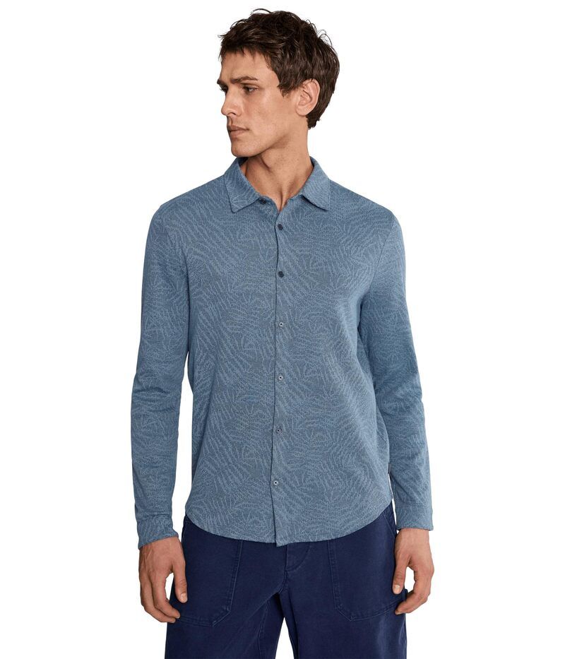 ジョンバルベイトス メンズ トップス シャツ John Varvatos Paladino Shirt Oiled Blue ブルー