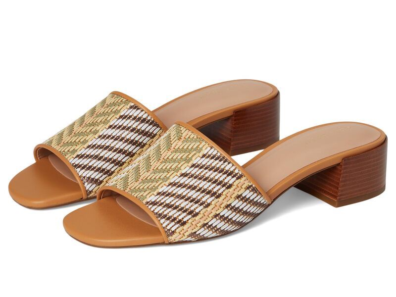 コールハーン レディース シューズ ヒール サンダル Cole Haan Calli Single Band Sandal Striped RaffiaBiscuit Leather ストライプ