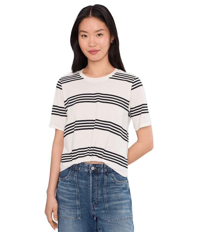 サンクチュアリー レディース トップス シャツ Sanctuary Tuck It Under Tee ChalkBlack Stripe チョーク