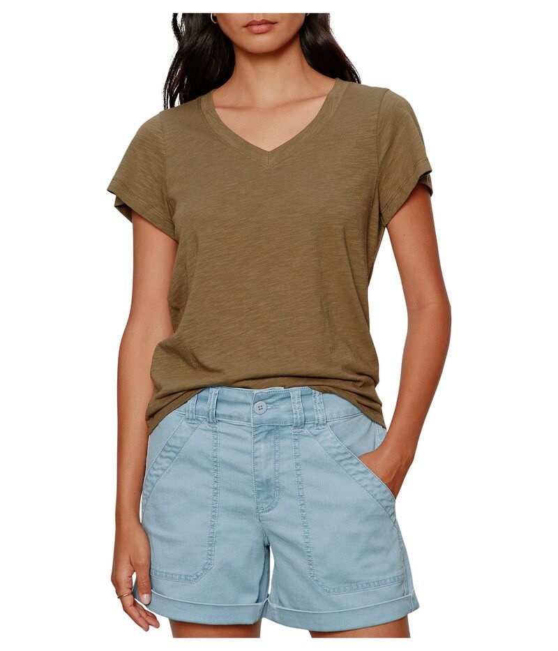 サンクチュアリー レディース トップス シャツ Vネック Sanctuary Soft VNeck Tee Burnt Olive オリーブ