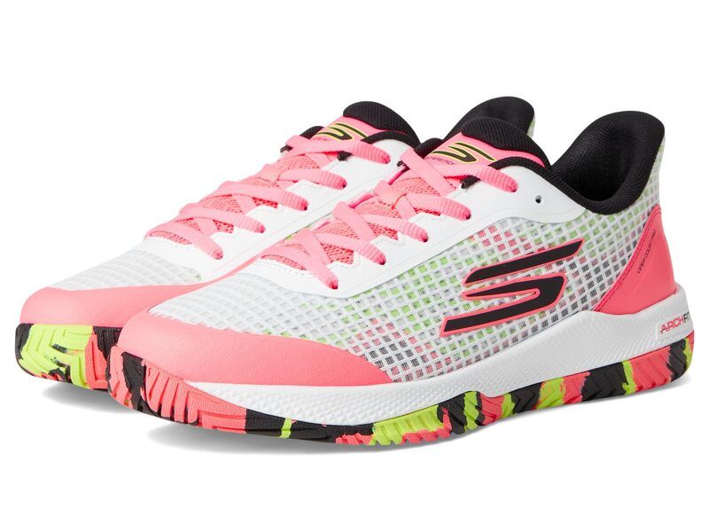 スケッチャーズ レディース シューズ スニーカー SKECHERS Go Train Arch Fit Viper Court Pro Pickleball WhiteMulti ホワイト